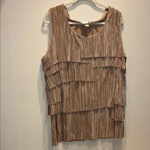 CJ banks Elegant Brown Sleeveless Top